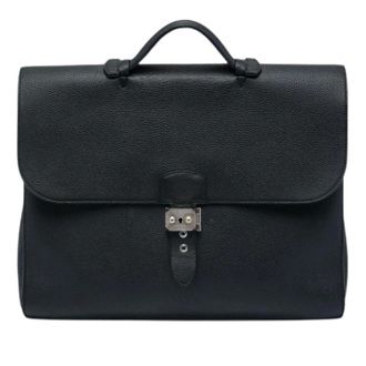 Herm&egrave;s Pre-owned Sac a Depeches 38 - Dames - Pre-owned - Zwart - Maat: ONE Size Leer