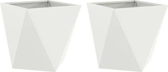 vidaXL Jardinera 2 Pcs 40 X 40 X 40 Cm Acero Vidaxl