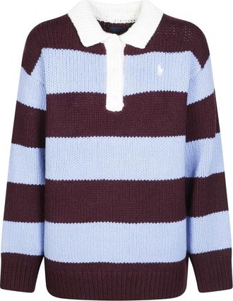 Polo Ralph Lauren Gestreepte Wolmix Rugby Trui - Dames - Polos - Veelkleurig - S - Wol - Tops