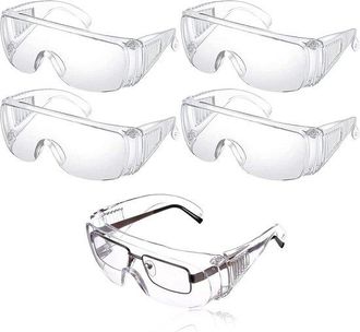 No Brand Gafas De Seguridad Antisalpicaduras Y Antiara&ntilde;azos Para Protecci&oacute;n Ocular - 5 Unidades