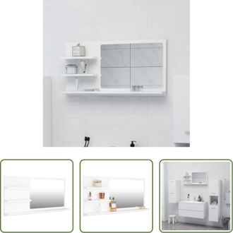 vidaXL Specchio in legno - Specchio da Bagno Bianco 90x10,5x45 cm in Legno Multistrato