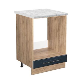 Vicco Armario Para Horno Empotrado Fame-line, Azul Oscuro Alto Brillo, 60 Cm, Et M&aacute;rmol Vicco