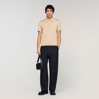 Sandro Short-sleeve knitted polo shirt