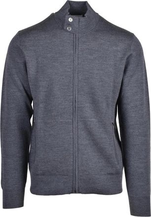 Paolo Pecora Cardigan met rits - Heren - Vesten met rits - Grijs - L - Katoen - Hoodies & sweatvesten