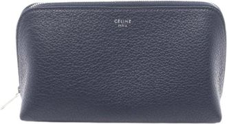 Celine Pre-owned Leren Pouch - Dames - Vintage Clutch - Blauw - ONE Size - Leer - Vintage
