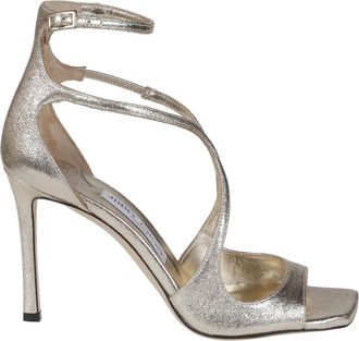 Jimmy Choo London Sandalen met hoge hak - Dames - Sandalen met hakken - Grijs - 38 EU - Schoenen