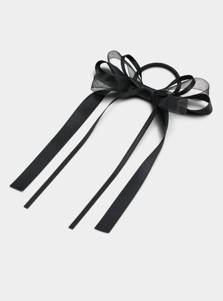 Simons Womens Organza and ribbon bow elastic