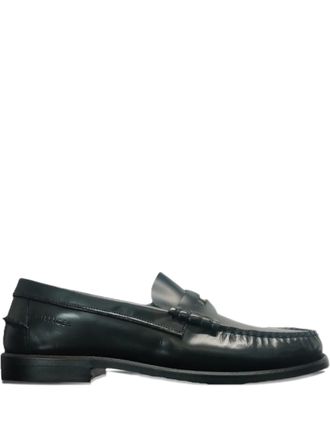 Tommy Hilfiger logo-detail leather loafers - Blue