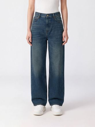 Golden Goose Jeans Woman color Blue