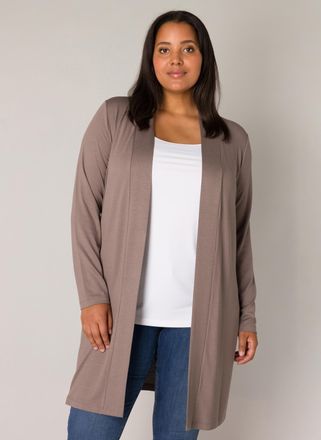 Base Level Curvy Longstrickjacke »Ayla Long« Figurumspielende, weiche Strickqualität