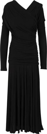 Ganni Gezmokte Maxi Jurk - Dames - Maxi kleedjes - Zwart - 2XS - Kleedjes