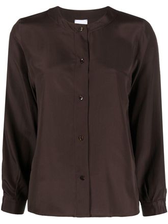 Merci button-up long-sleeve shirt - women - Silk/Acetate - L - Brown