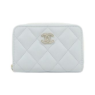 Chanel Light Blue Grained Calfskin Coin Purse/Coin Case (Pre-Owned)