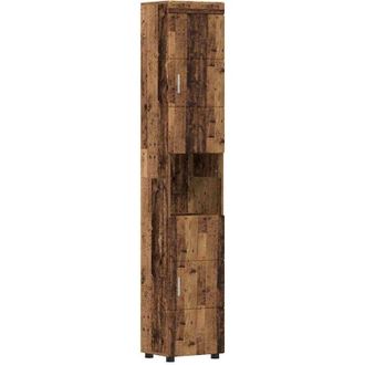 vidaXL Bathroom Cabinet with Storage TULUM Old wood 37 x 31.5 x 203 cm vidaXL