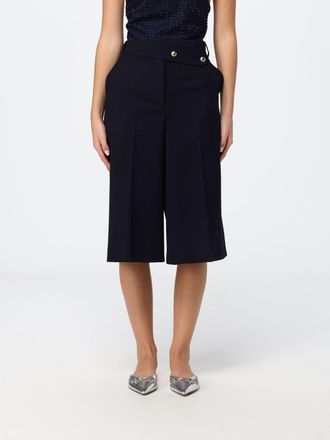 Pinko High-Waisted Knee-Length Wool Blend Shorts