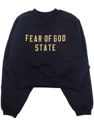 Fear of God logo-print sweatshirt - Black