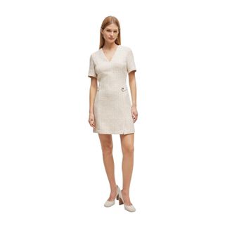 HUGO BOSS Dames/Dames V Hals Mini Jurk (Bruin)