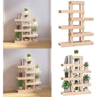 vidaXL Supporto per Piante 85x25x109,5 cm in Legno Massello di Pino - Porta piante - Piante in vaso