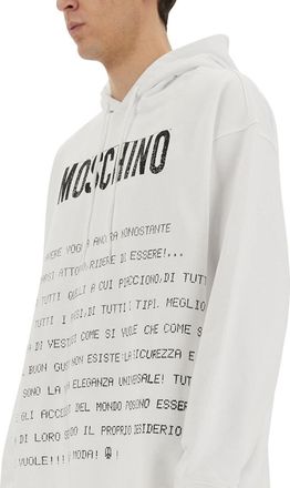 Moschino 100% Cotton Hoodie - White