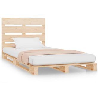 Berkfield Home Bed Frame 90x190 cm Single Solid Wood Pine in Natural