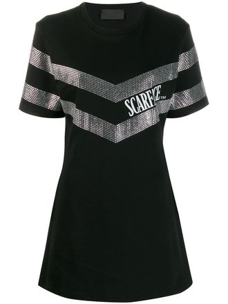 Philipp Plein Scarface T-shirt dress - Black