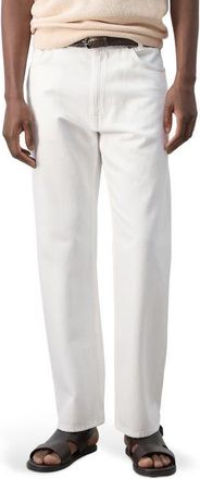 Mango Relaxed Straight Leg Jeans in Off White at Nordstrom, Size 36