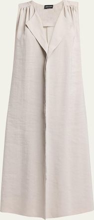 Giorgio Armani Sleeveless Silk Maxi Shirtdress