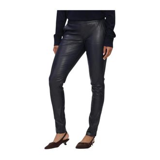 Ibana Exclusives Broeken Pollie - Dames - Leren Broeken - Blauw - XS - Broeken