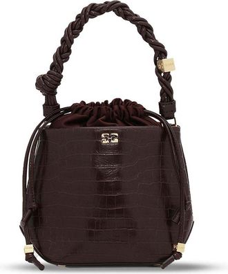 Ganni Bou Bucket Bag Croco