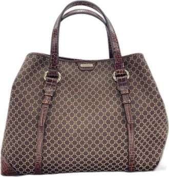 Celine Brown Canvas Tote Bag (Pre-Owned)