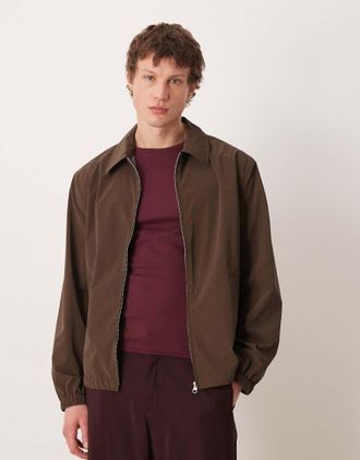 Asos Giacca harrington marrone testurizzata