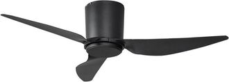 Lindby Ventilador de techo de metal negro