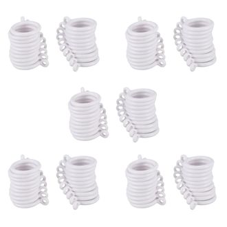 OEM 100 Anillas De Pl&aacute;stico Blancas Para Cortinas De Interior, 25 Mm