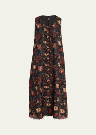 R13 Sleeveless Printed Midi Dress