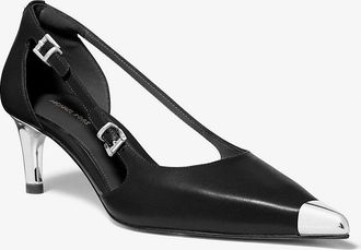 Michael Kors Kasia Leather Kitten Pump