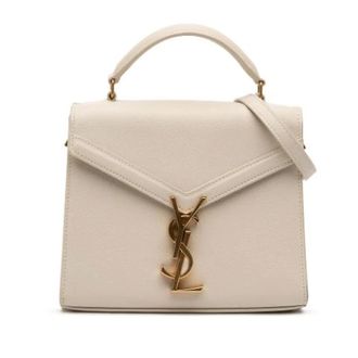 Saint Laurent Pre-owned Handbags, female, Beige, Size: ONE SIZE Pre-owned Vintage Leather Handbag