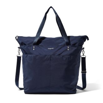 Baggallini Womens Large Carryall Tote Bag with Crossbody Strap