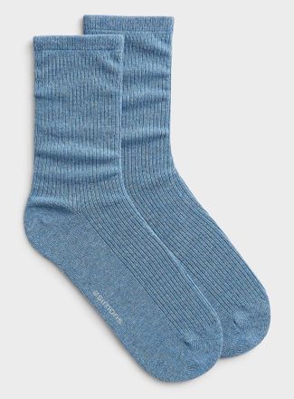 Simons Womens Finely ribbed socks
