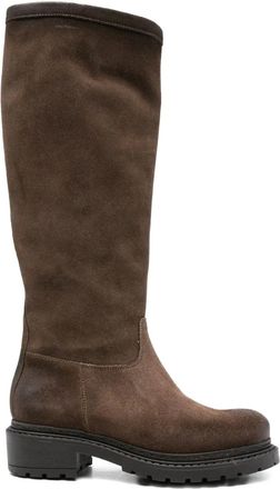 Métisse 40 mm suède leren knielaarzen - Bruin