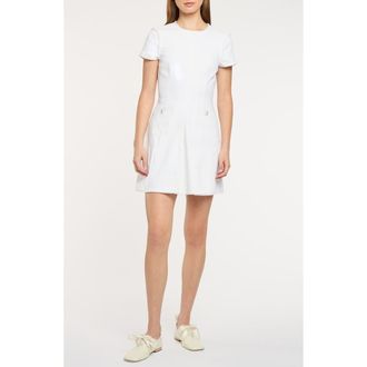 Cinq &agrave; Sept Nova Stretch Denim Minidress in White at Nordstrom, Size 14