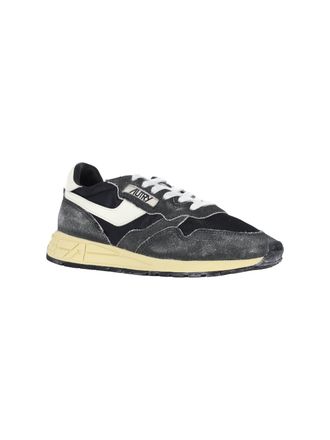 Autry Colour-Block Suede and Nylon Sneakers - Gray