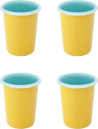 Elifle Small Two Tone Enamel Tumbler - Set of 4 in Mustard & Light Blue at Nordstrom