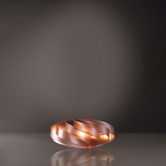Linea Zero Linea Zero - Lampada Da Tavolo 1 Luce Flat In Polilux Rame D50 Made In Italy
