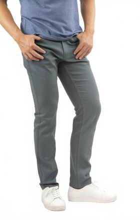 Jachs NY Straight Fit 5 Pocket Summer Commuter Pants In Grey