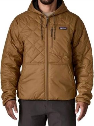 Patagonia Diamond Quilted Bomber Hoody In Deer Brown