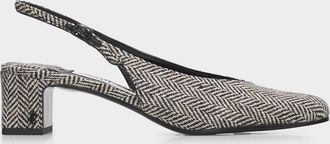 Jimmy Choo London Eyla 45MM Herringbone Slingback Pumps