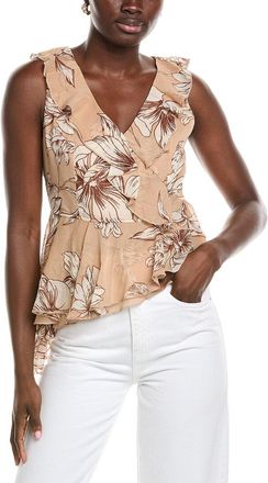 Shelli Segal Laundry By Shelli Segal Asymmetrical Ruffle Blouse