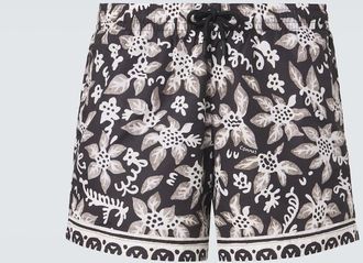 Commas Printed swim trunks