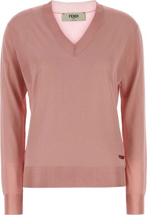 Fendi Pink Stretch Viscose Sweater