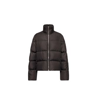 Rick Owens Moncler Cyclopic Short Down Jacket, Unisex, Black, Size: 3
